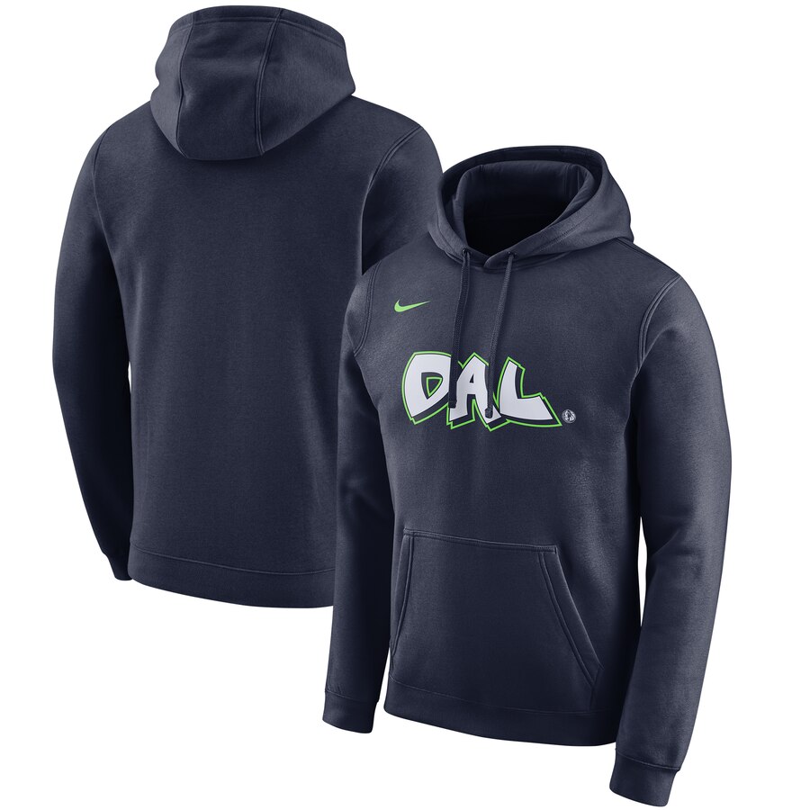 NBA Dallas Mavericks Nike 201920 City Edition Club Pullover Hoodie Navy